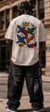 T-shirt oversize AKEWA  FLY confectionné avec du coton premium 240 gr /m2 confort durable et coupe structurée