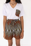 SHORT TAILLE HAUTE WAX GEO - AKEWA